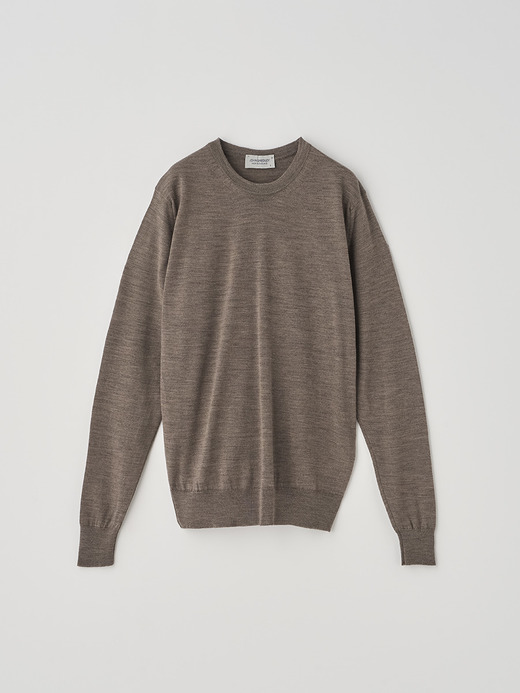 クルーネック長袖ニットプルオーバー | CERICE | 30G CONTEMPORARY FIT 詳細画像 MUSHROOM 1