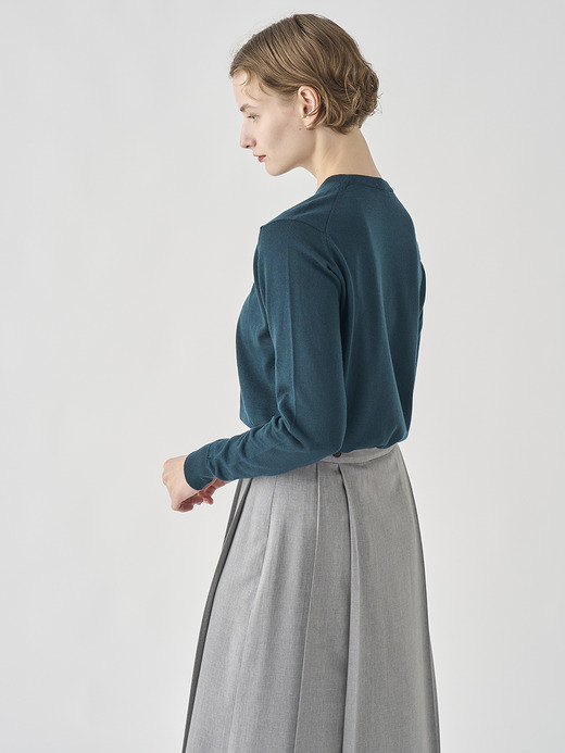 クルーネック長袖ニットプルオーバー | CERICE | 30G CONTEMPORARY FIT 詳細画像 RICHARDSON GREEN 4
