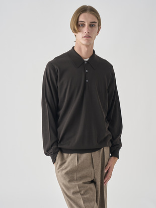 クラシック長袖ニットポロシャツ | DORSET | 30G EASY FIT