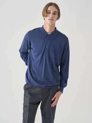 クラシック長袖ニットポロシャツ | DORSET | 30G EASY FIT