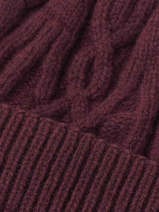 ［Eco Cashmere］カシミヤ混 ケーブル編ニットキャップ | EMERY| 5G 詳細画像 CHICORY 6
