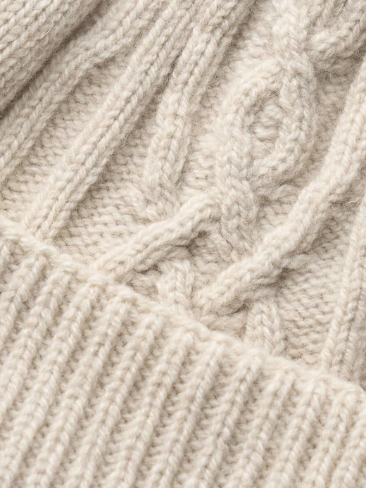 ［Eco Cashmere］カシミヤ混 ケーブル編ニットキャップ | EMERY| 5G 詳細画像 PAMPAS 2