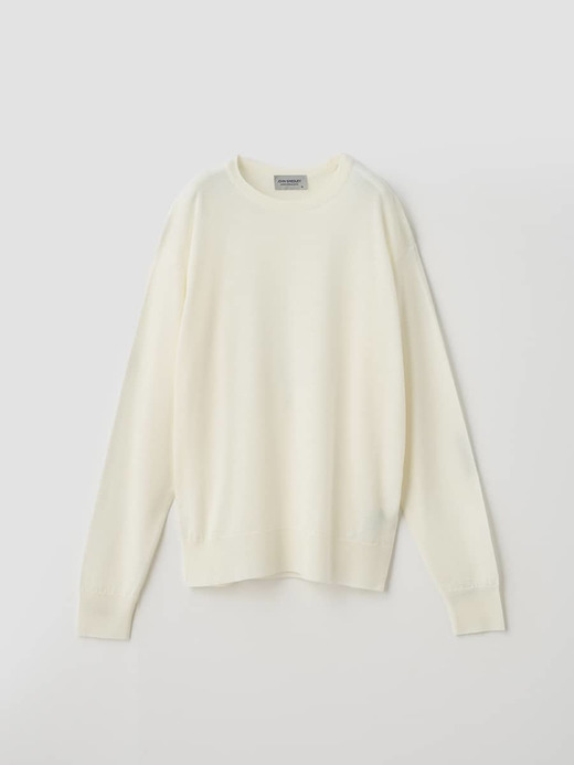 クルーネック長袖プルオーバー| EMMY | 30G COMMON FIT 詳細画像 SNOW WHITE 2