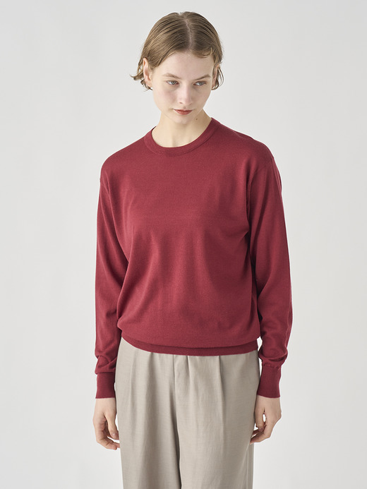 クルーネック長袖プルオーバー| EMMY | 30G COMMON FIT 詳細画像 WOOLF RED 3