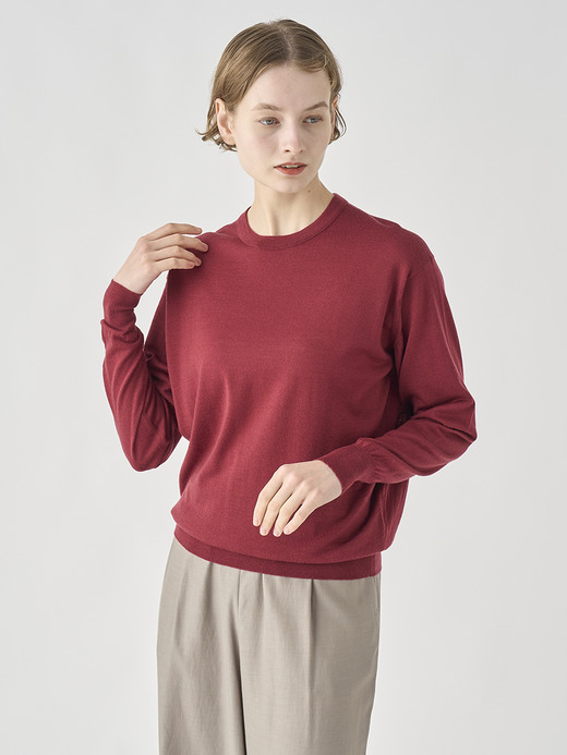 クルーネック長袖プルオーバー| EMMY | 30G COMMON FIT 詳細画像 WOOLF RED 7