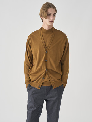 Ｖネック長袖ニットカーディガン | HALIN | 30G MODERN FIT