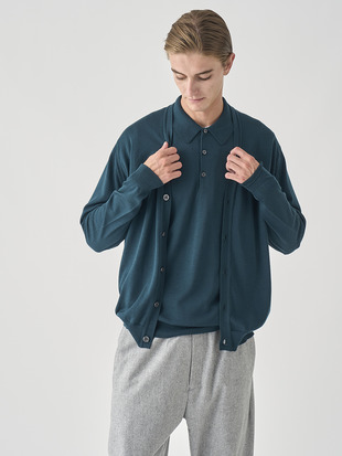 Ｖネック長袖ニットカーディガン | HALIN | 30G MODERN FIT