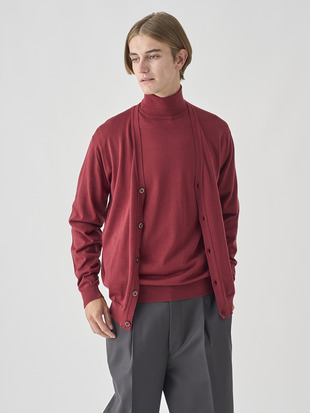 Ｖネック長袖ニットカーディガン | HALIN | 30G MODERN FIT