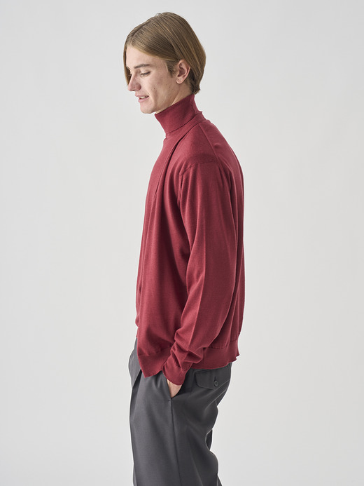 Ｖネック長袖ニットカーディガン | HALIN | 30G MODERN FIT 詳細画像 WOOLF RED 4