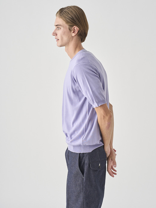 [Anglo Indian Gauze] クルーネックニットＴシャツ | HILCOTE | 30G EASY FIT 詳細画像 LILA 4