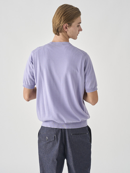 [Anglo Indian Gauze] クルーネックニットＴシャツ | HILCOTE | 30G EASY FIT 詳細画像 LILA 5