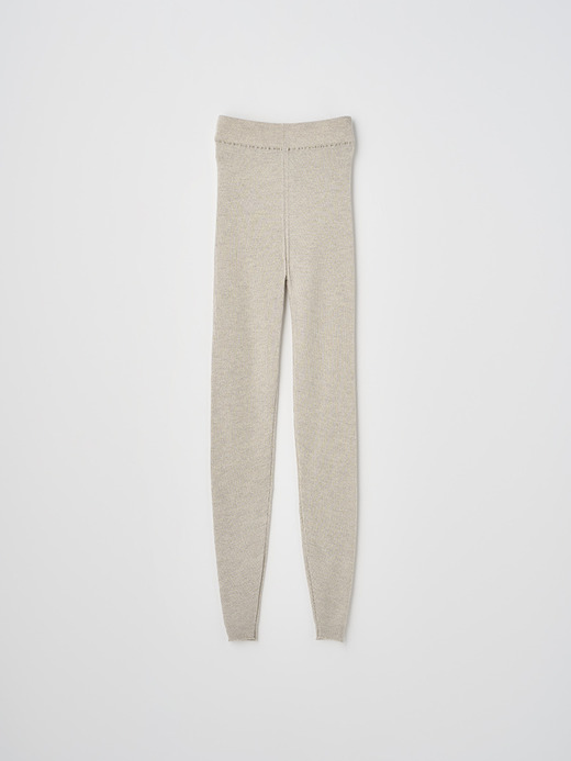 フルレングス リブニットレギンス | ISLE | 30G 詳細画像 GREY FLEECE 2