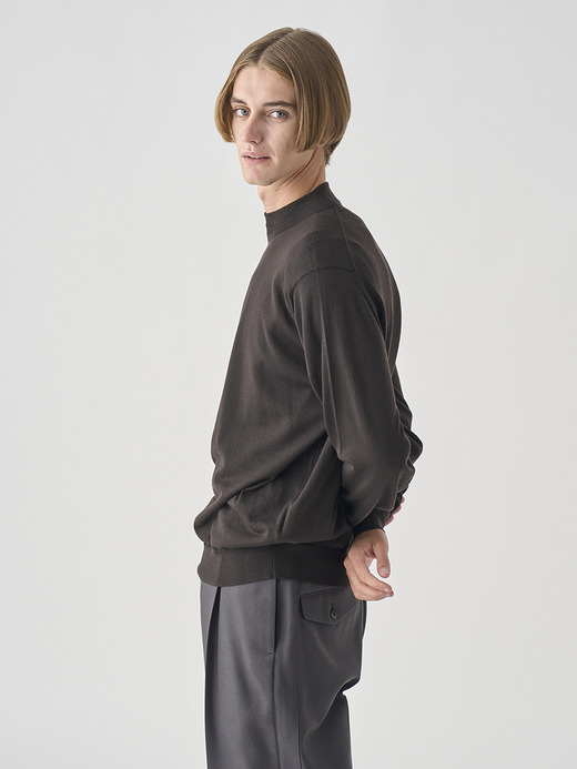 モックネック長袖ニットプルオーバー | KILDAY | 30G MODERN FIT 詳細画像 FAULKNER BROWN 5