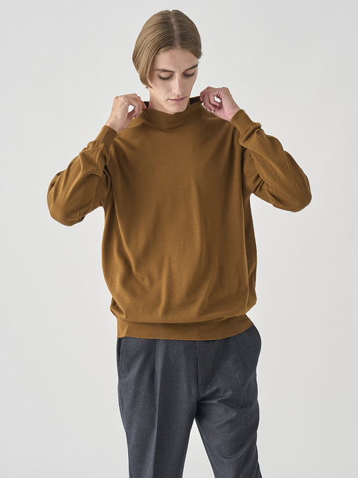 モックネック長袖ニットプルオーバー | KILDAY | 30G MODERN FIT 詳細画像 KEATS BRONZE 5