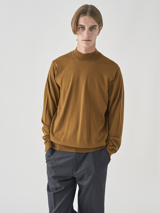 モックネック長袖ニットプルオーバー | KILDAY | 30G MODERN FIT 詳細画像 KEATS BRONZE 6