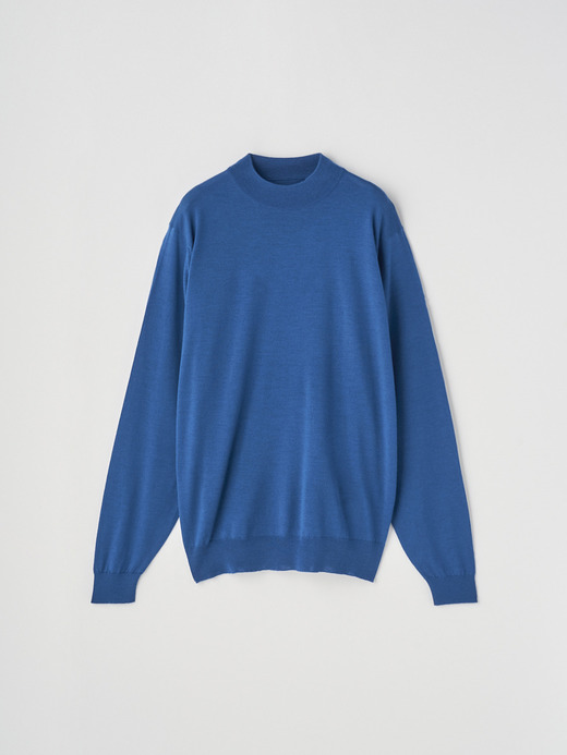 モックネック長袖ニットプルオーバー | KILDAY | 30G MODERN FIT 詳細画像 MONTAGU BLUE 2