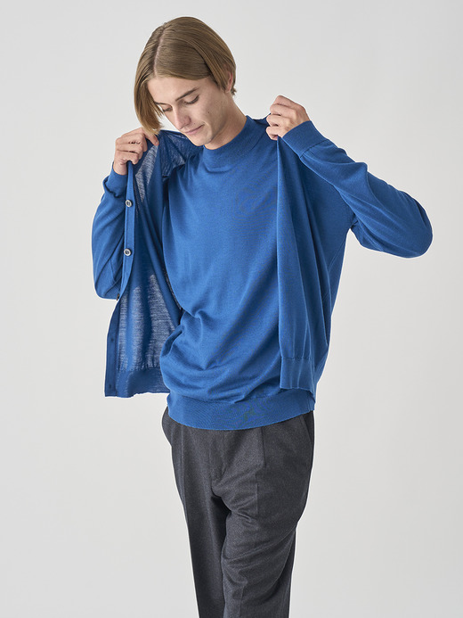モックネック長袖ニットプルオーバー | KILDAY | 30G MODERN FIT 詳細画像 MONTAGU BLUE 3