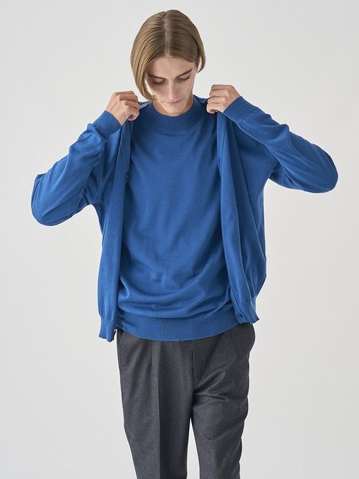 モックネック長袖ニットプルオーバー | KILDAY | 30G MODERN FIT 詳細画像 MONTAGU BLUE 4