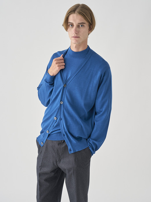モックネック長袖ニットプルオーバー | KILDAY | 30G MODERN FIT 詳細画像 MONTAGU BLUE 6