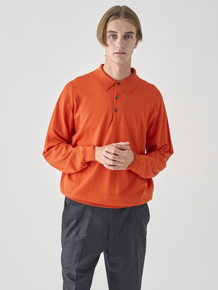 長袖ニットポロシャツ | KNOLL | 30G MODERN FIT