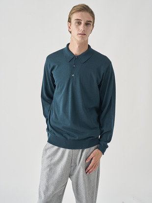長袖ニットポロシャツ | KNOLL | 30G MODERN FIT