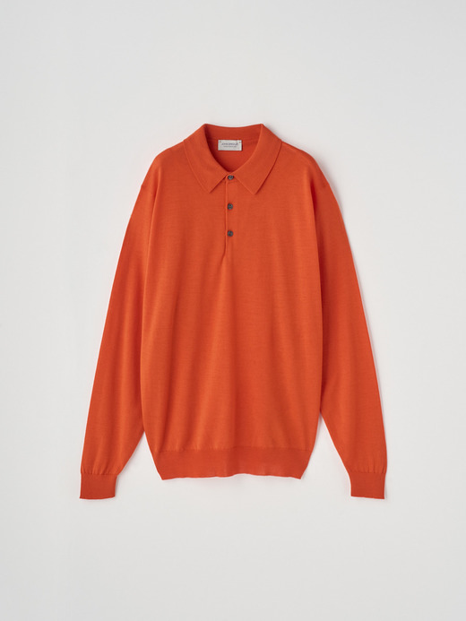 長袖ニットポロシャツ | KNOLL | 30G MODERN FIT 詳細画像 HARDWICK ORANGE 2