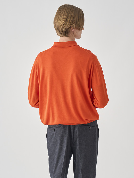 長袖ニットポロシャツ | KNOLL | 30G MODERN FIT 詳細画像 HARDWICK ORANGE 5