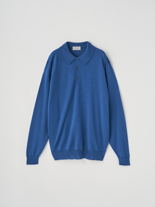 長袖ニットポロシャツ | KNOLL | 30G MODERN FIT 詳細画像 MONTAGU BLUE 1