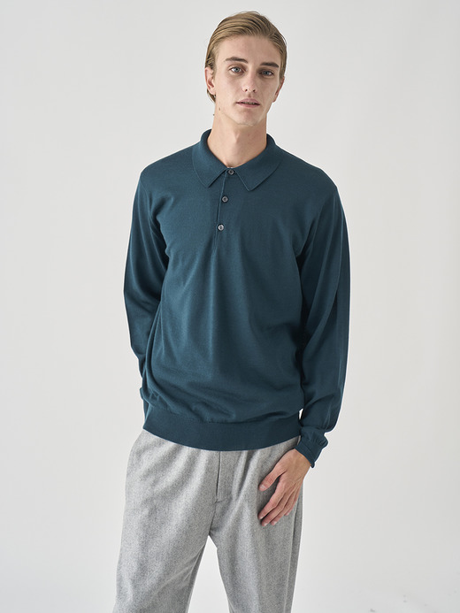 長袖ニットポロシャツ | KNOLL | 30G MODERN FIT 詳細画像 RICHARDSON GREEN 1
