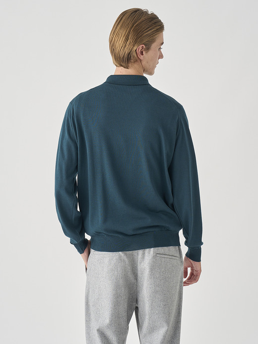 長袖ニットポロシャツ | KNOLL | 30G MODERN FIT 詳細画像 RICHARDSON GREEN 5