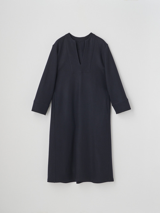 ウールジャージー スキッパーネックオーバーワンピース｜FA131 詳細画像 NO2(L03530FA131_ネイビー) 2