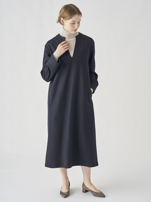 ウールジャージー スキッパーネックオーバーワンピース｜FA131 詳細画像 NO2(L03530FA131_ネイビー) 6