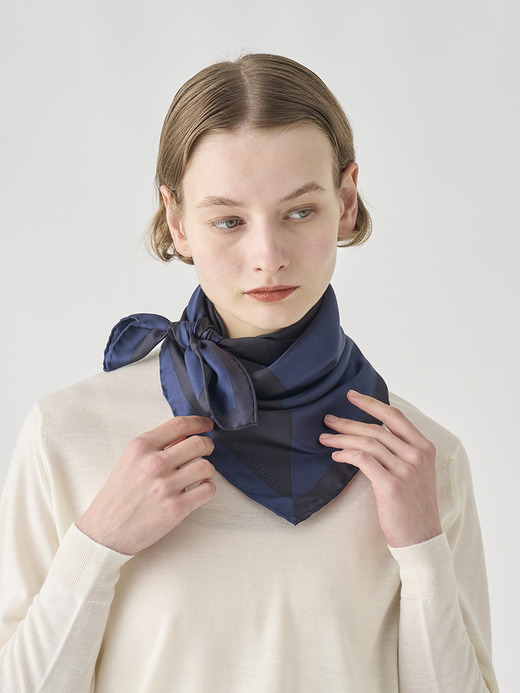 bicolor Silk Scarf | SF752 詳細画像 NO1(L03530SF752_ＭＩＤxＨＭＢ) 1