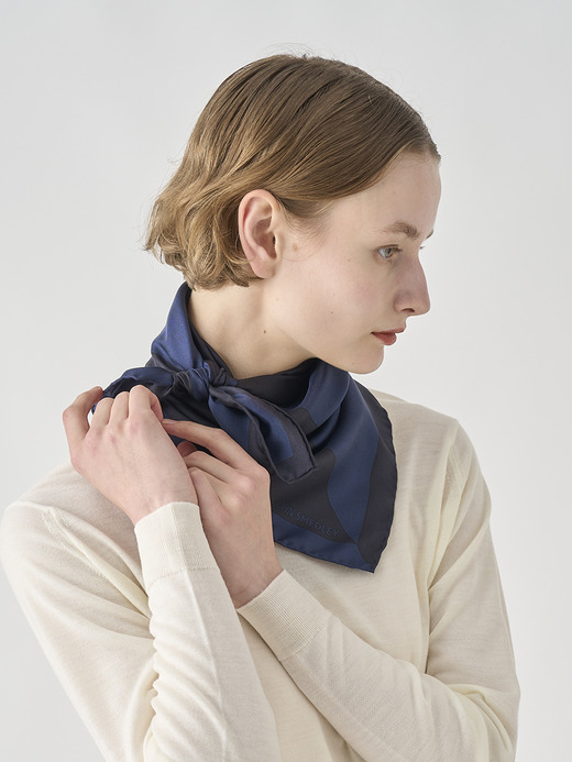 bicolor Silk Scarf | SF752 詳細画像 NO1(L03530SF752_ＭＩＤxＨＭＢ) 3