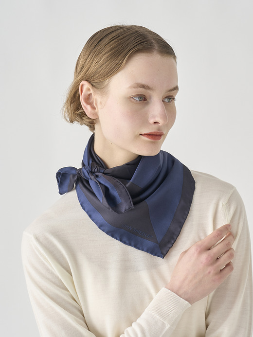bicolor Silk Scarf | SF752 詳細画像 NO1(L03530SF752_ＭＩＤxＨＭＢ) 4
