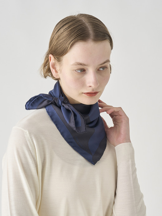 bicolor Silk Scarf | SF752 詳細画像 NO1(L03530SF752_ＭＩＤxＨＭＢ) 5