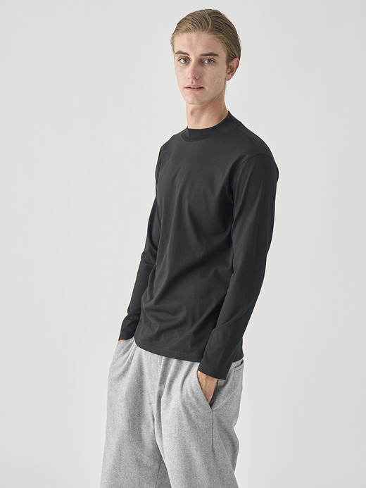 オリジナルコットン天竺長袖モックネックＴシャツ｜UTS921｜UNDERWEAR for MEN 詳細画像 NO3(L03580TS921_ブラック) 4