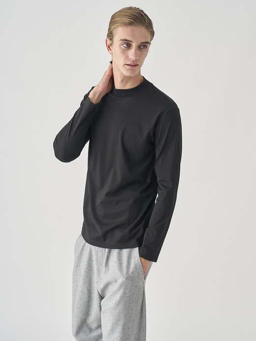 オリジナルコットン天竺長袖モックネックＴシャツ｜UTS921｜UNDERWEAR for MEN 詳細画像 NO3(L03580TS921_ブラック) 5