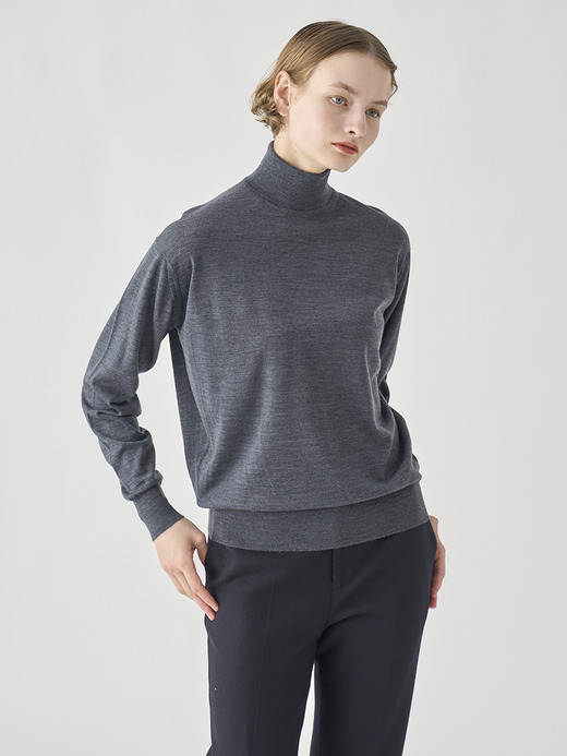 タートルネック長袖プルオーバー| LETTY | 30G COMMON FIT 詳細画像 CHARCOAL 1