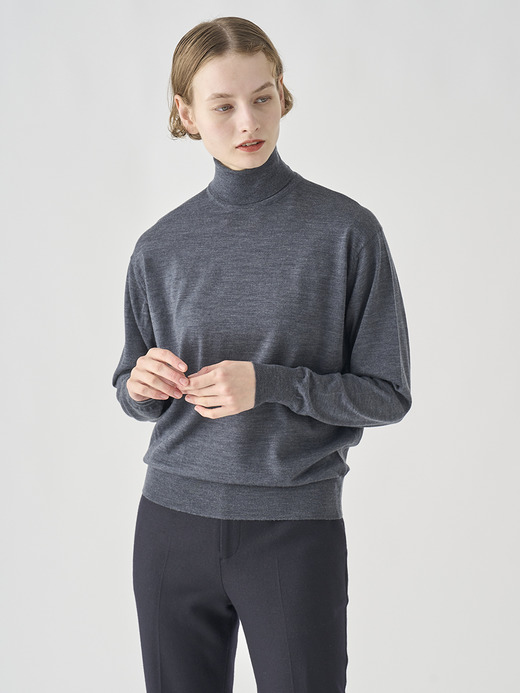 タートルネック長袖プルオーバー| LETTY | 30G COMMON FIT 詳細画像 CHARCOAL 6