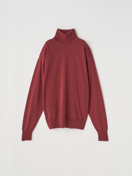 タートルネック長袖プルオーバー| LETTY | 30G COMMON FIT 詳細画像 WOOLF RED 1