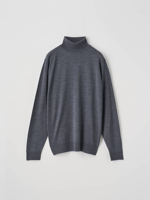 タートルネック長袖ニットプルオーバー | LEVINE | 30G MODERN FIT