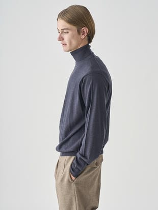 タートルネック長袖ニットプルオーバー | LEVINE | 30G MODERN FIT