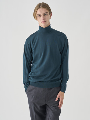 タートルネック長袖ニットプルオーバー | LEVINE | 30G MODERN FIT
