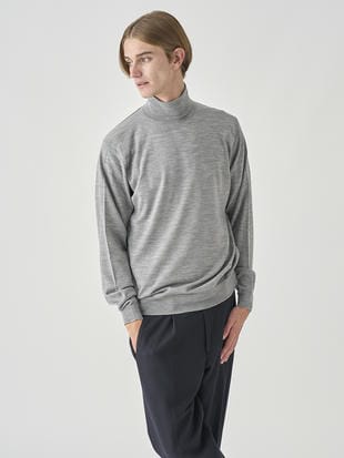 タートルネック長袖ニットプルオーバー | LEVINE | 30G MODERN FIT