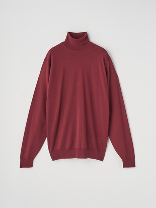 タートルネック長袖ニットプルオーバー | LEVINE | 30G MODERN FIT