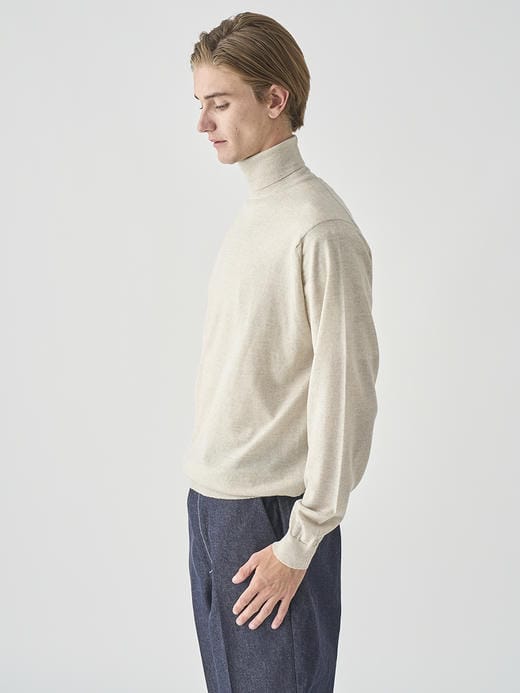 タートルネック長袖ニットプルオーバー | LEVINE | 30G MODERN FIT 詳細画像 GREY FLEECE 6