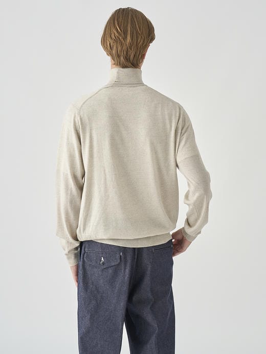 タートルネック長袖ニットプルオーバー | LEVINE | 30G MODERN FIT 詳細画像 GREY FLEECE 7