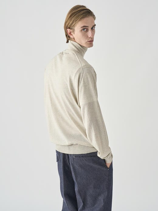 タートルネック長袖ニットプルオーバー | LEVINE | 30G MODERN FIT 詳細画像 GREY FLEECE 8