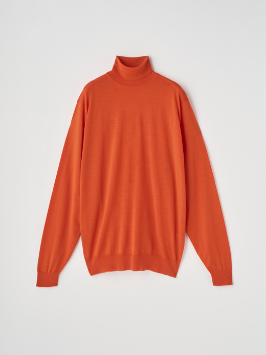 タートルネック長袖ニットプルオーバー | LEVINE | 30G MODERN FIT 詳細画像 HARDWICK ORANGE 1